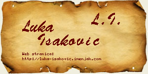 Luka Isaković vizit kartica